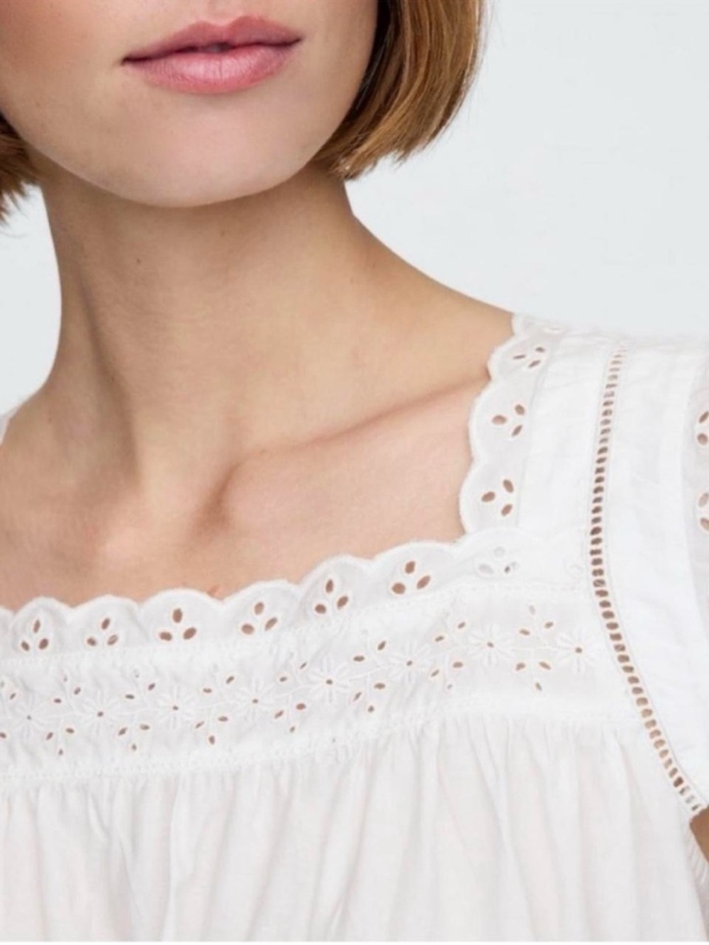 NWT Dôen Eyelet Square Neck Top - Picture 3 of 6